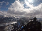 Droit devant le Bargy, à gauche les Aravis